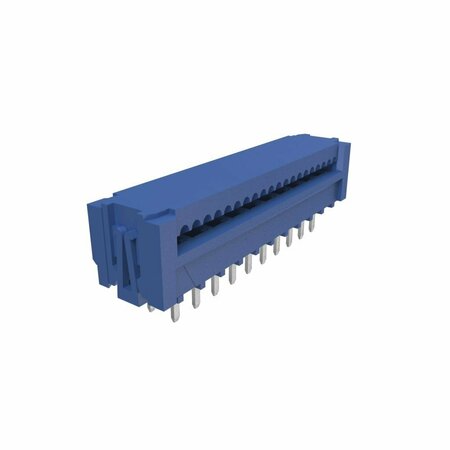 FCI Board Connector, 20 Contact(S), 2 Row(S), Male, Straight, 0.1 Inch Pitch, Solder Terminal, Locking,  69830-020LF
